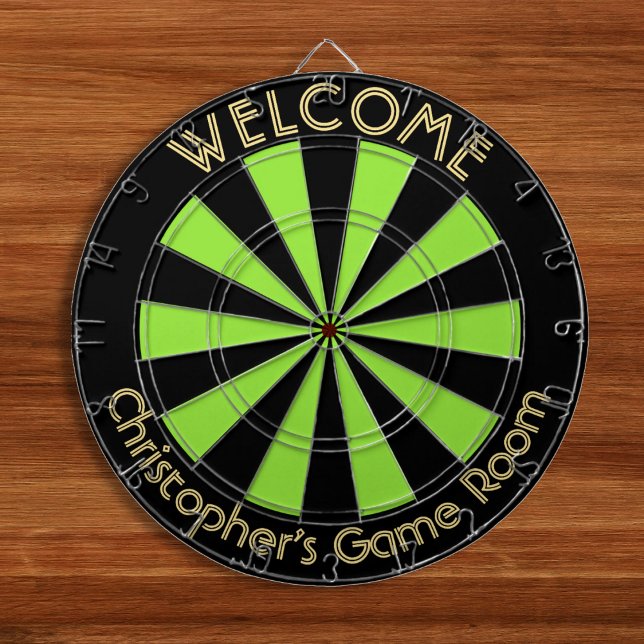 Halloween Green Black Custom Metal Cage Spiel Nach Dartscheibe (Halloween Green Black Custom Metal Cage Game Night Dart Board)