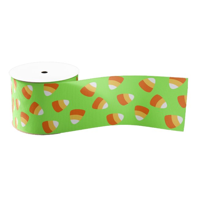 Halloween Green Candy Mais Ribbon Ripsband (Spule)