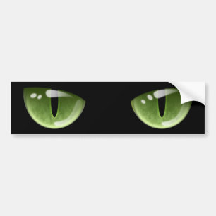 Halloween Green Cat Eyes Autoaufkleber