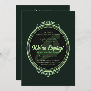 Halloween Green Horse Skull Elopement Einladung