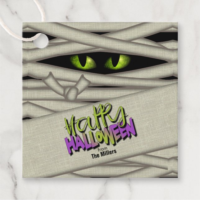 Halloween Green ID685 Geschenkanhänger (Vorderseite)