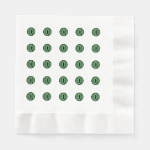 Halloween Green Polka Dot Eyes Serviette