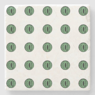 Halloween Green Polka Dot Eyes Steinuntersetzer