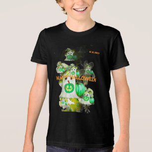 Halloween Green Tiefsee Ghost Png, Trendy Tri-Blend Shirt