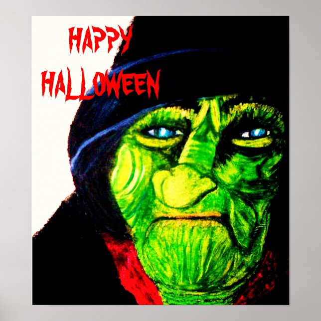 HALLOWEEN GREEN WITCH-Poster Poster (Vorne)