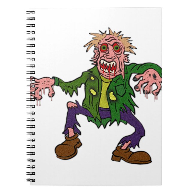 Halloween Green Zombie Monster Notizblock (Vorderseite)