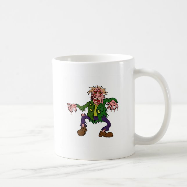 Halloween Green Zombie Monster Tasse (Rechts)
