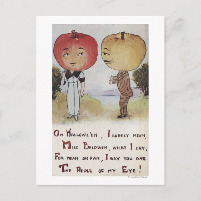 Halloween GreetingApple Heads Postkarte (Vorderseite)