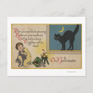 Halloween GreetingBlack Cat Postkarte