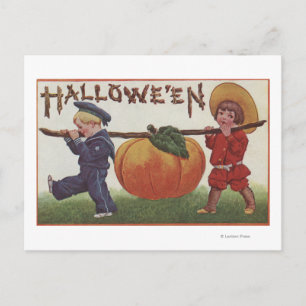 Halloween GreetingCarry Pumpkin Postkarte