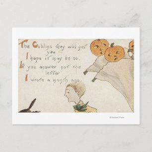 Halloween GreetingJack-O-Lantern-Geister Postkarte