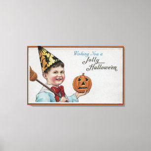 Halloween GreetingJolly Halloween Leinwanddruck