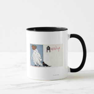 Halloween GreetingPumpkin unter Blatt Tasse