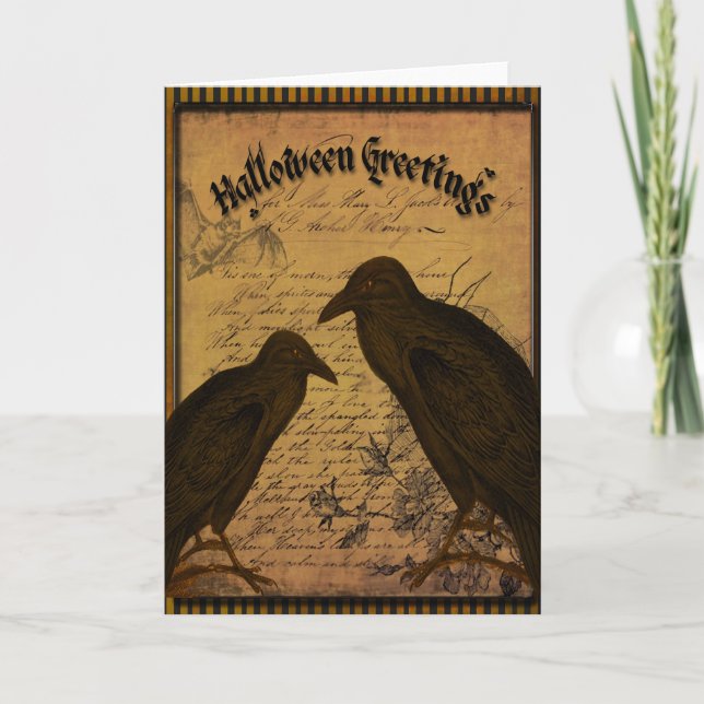 Halloween Greetings - Crows Karte (Vorderseite)