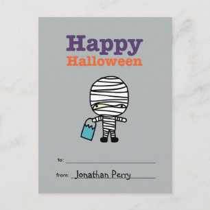 Halloween Greetings for Kids Postcard Postkarte