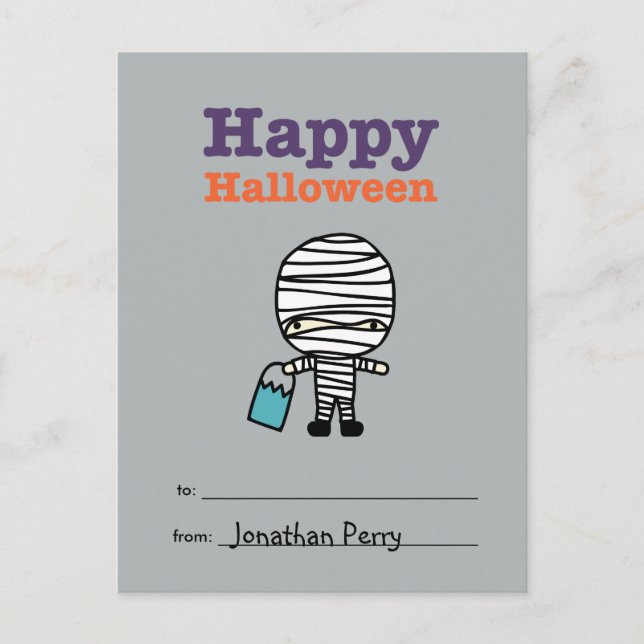Halloween Greetings for Kids Postcard Postkarte (Vorderseite)