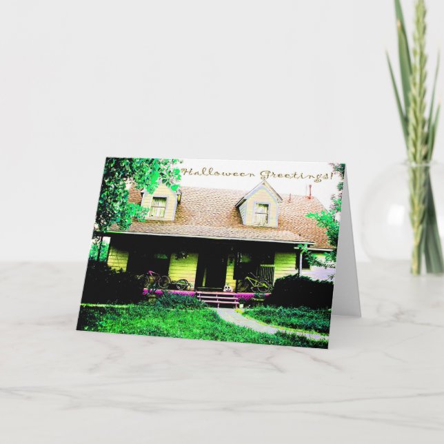 Halloween Greetings Karte (Vorderseite)