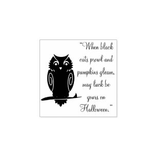 Halloween Greetings Owl Rubber Briefmarke Gummistempel