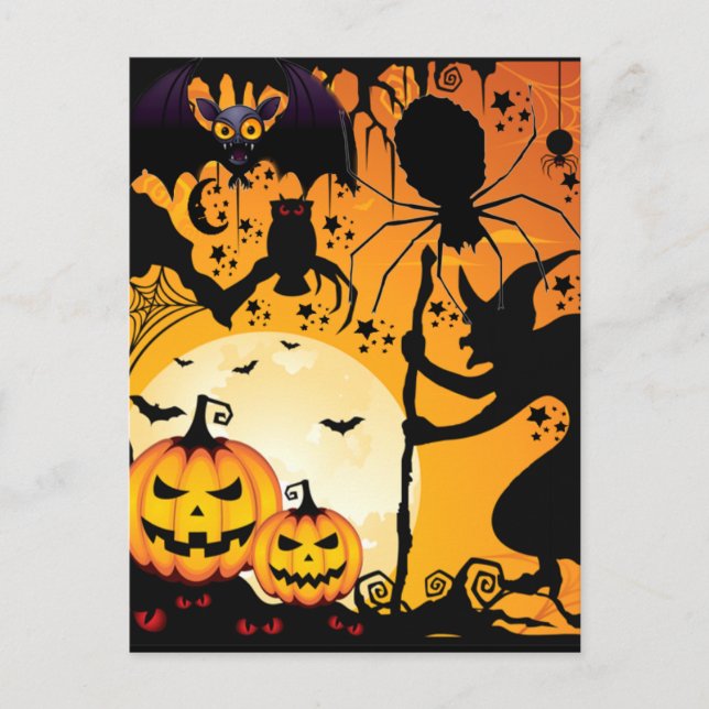 Halloween greetings_ postkarte (Vorderseite)