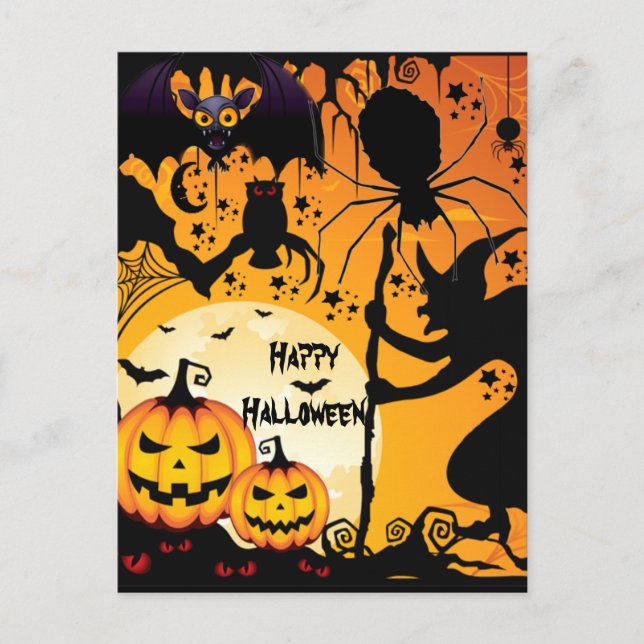 Halloween greetings_ postkarte (Vorderseite)