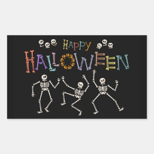 Halloween Greetings Rechteckiger Aufkleber
