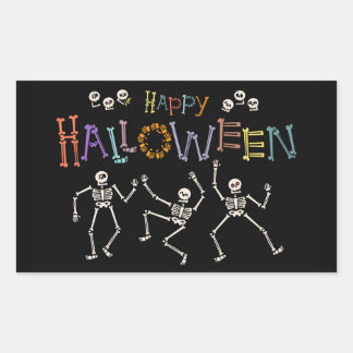 Halloween Greetings Rechteckiger Aufkleber