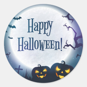 Halloween Greetings Runder Aufkleber