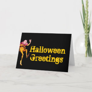 Halloween Greetings Woodland Elf Card Karte