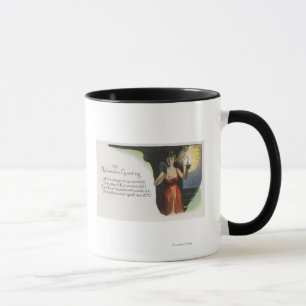 Halloween GreetingWoman mit Kerze Tasse