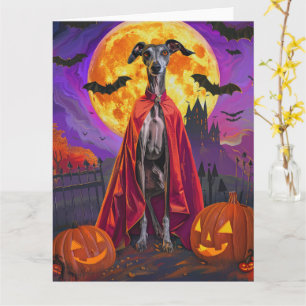 Halloween Greyhound Mountain Vampire Pumpkins Karte