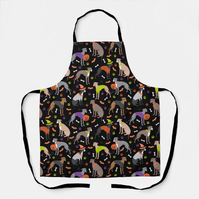 Halloween-Greyhound-Schürze Schürze (Vorderseite)