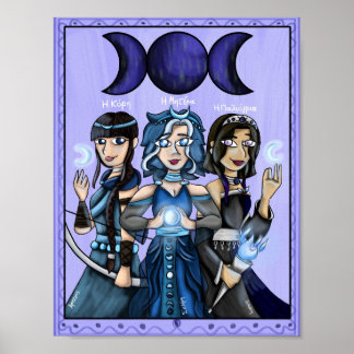 Halloween Griechische Mythologie Mond Göttinnen Ku Poster