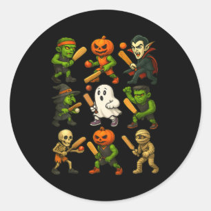 Halloween Grille Geist Vampir Skelett Gruselig Co Runder Aufkleber