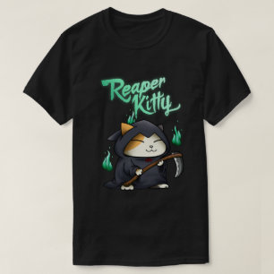 Halloween Grim Sensenmann Kitty T-Shirt