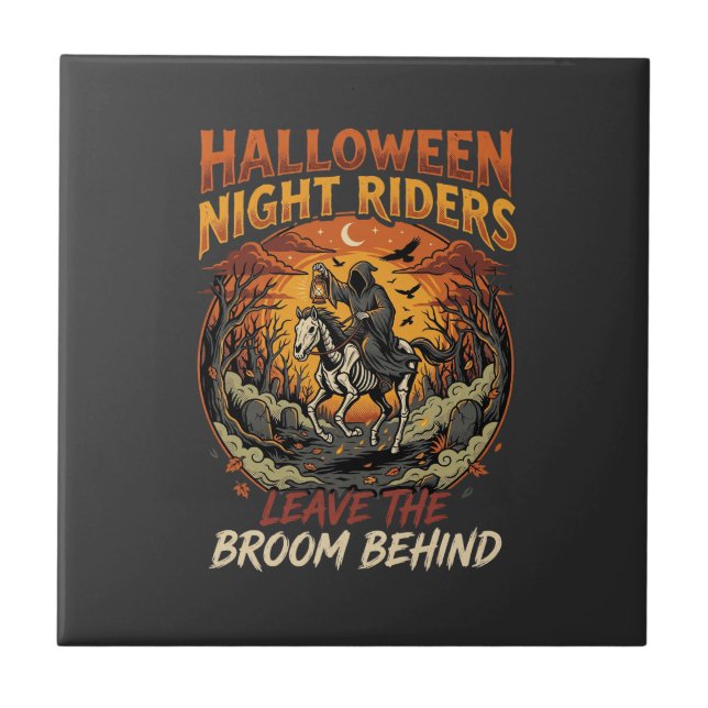 Halloween Grimmiger Reiter Escape Fliese (Vorderseite)