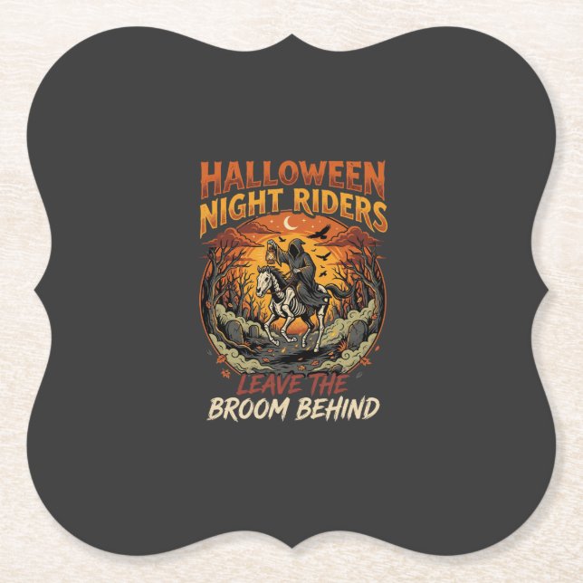 Halloween Grimmiger Reiter Escape Untersetzer (Vorderseite)