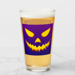 Halloween Grinning Face Kürbislaterne Pumpkin Glas