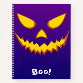 Halloween Grinning Face Kürbislaterne Pumpkin Notizbuch