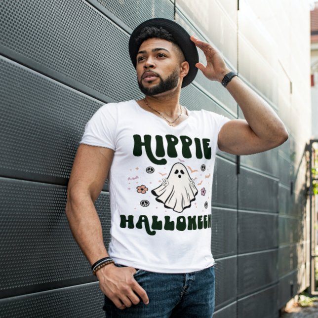 HALLOWEEN GROOVY HIPPIE HALLOWEEN GHOST 👻 👻 T-Shirt (Von Creator hochgeladen)