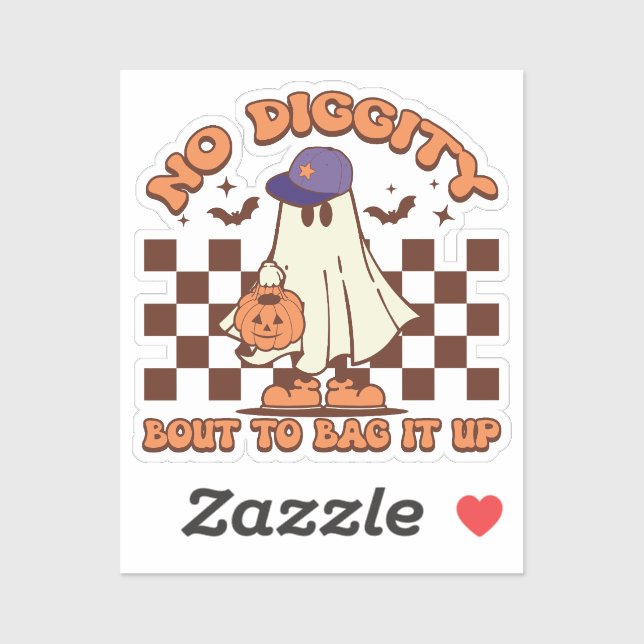 Halloween Groovy Retro Custom-Cut Vinyl Sticker (Blatt)