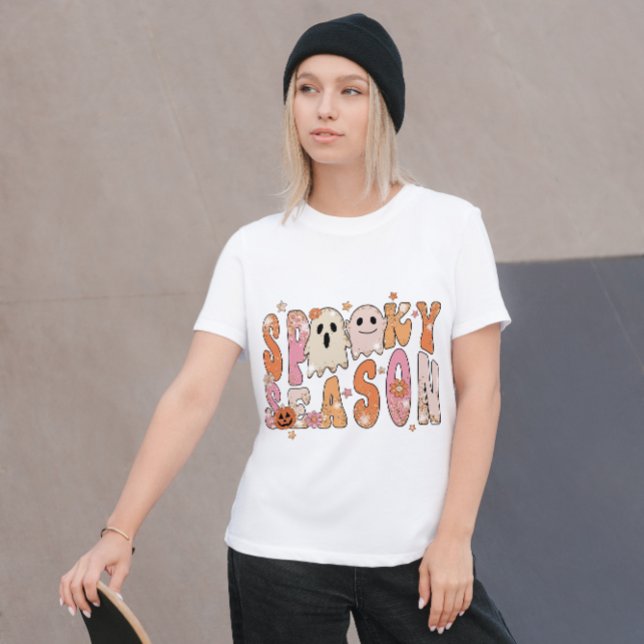 HALLOWEEN GROOVY SPOOKY SAASON GHOSTS T-Shirt (Von Creator hochgeladen)