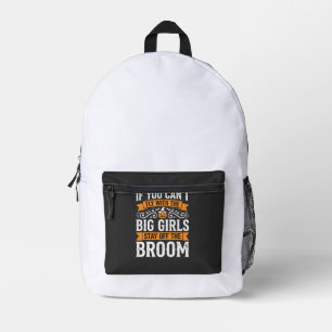 Halloween große Mädchen Besen Hexe Design_1 Bedruckter Rucksack