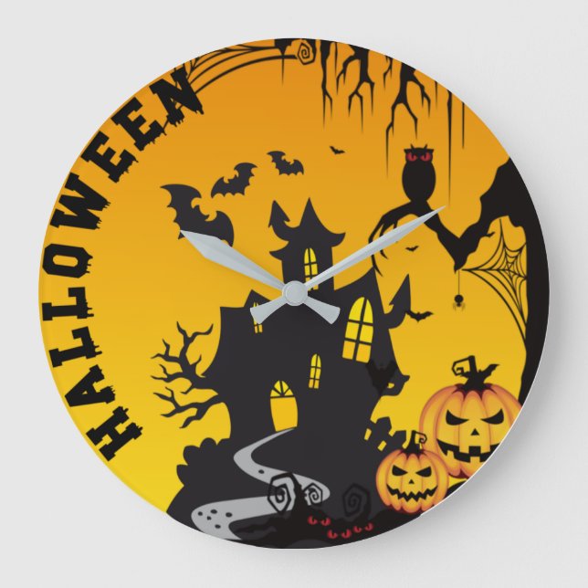 Halloween Große Wanduhr (Vorderseite)