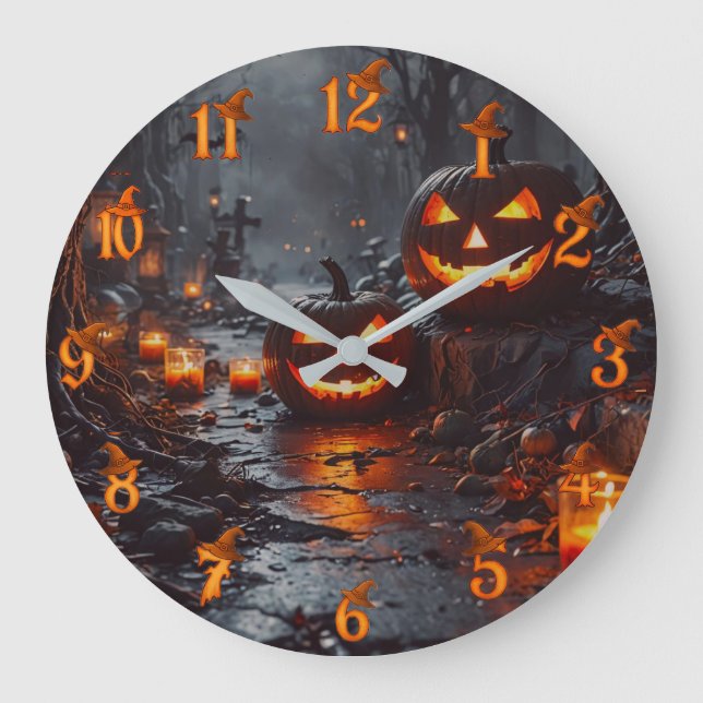Halloween  große wanduhr (Vorderseite)
