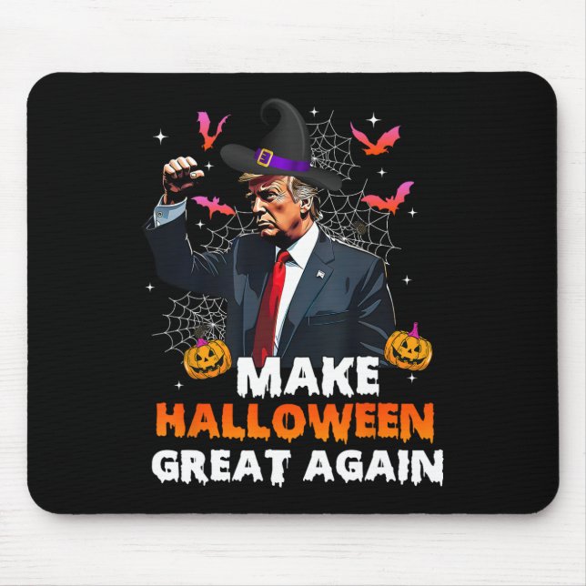 Halloween Große wieder lustige Trump Spooky Seas Mousepad (Vorne)