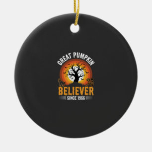 Halloween Großer Kürbis Anhänger Retro Skelett Keramik Ornament