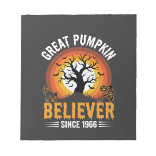 Halloween Großer Kürbis Anhänger Retro Skelett Notizblock