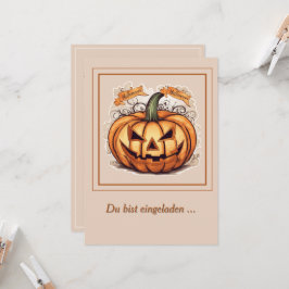 Halloween: Großer Kürbis - Einladung