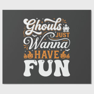 Halloween-Grüfte wollen nur Spaß haben Design_1 Geschenkpapier