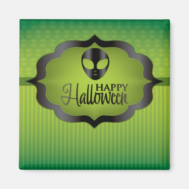 Halloween-grüne Alien Magnet (Vorne)